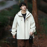 Men's Hooded Half Zip Windbreaker Jacket