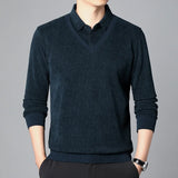 Men's Collared Knit Pullover Sweater