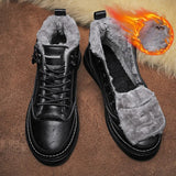 Men's Fleece Lined Leather Hiking Boots
