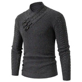 Men's Cable Knit Turtleneck Sweater