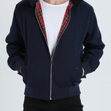 Men's Zip Front Plaid Lined Jacket