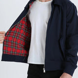 Men's Zip Front Plaid Lined Jacket
