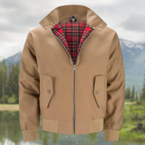 Men's Zip Front Plaid Lined Jacket