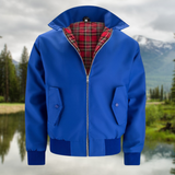 Men's Zip Front Plaid Lined Jacket