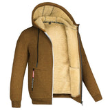 Men's Fleece-Lined Hooded Sweater with Pockets