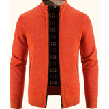 Men's Zip-Up Knit Cardigan Sweater