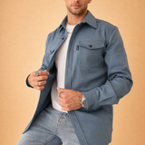 Men's Button Front Overshirt Jacket