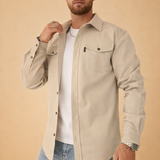 Men's Button Front Overshirt Jacket