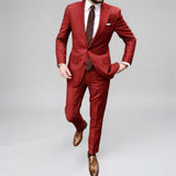 Men's Slim Fit Business Two Piece Suit
