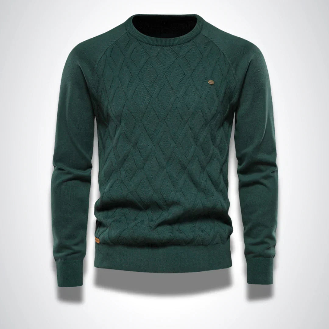 Men's Slim Fit Knitted Crew Neck Sweater