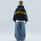 Oversized Back Print Hoodie with Kangaroo Pocket