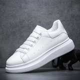 Men's Leather Lace Up Casual Sneakers
