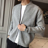 Men's Ribbed Zip Knit Cardigan