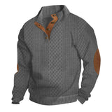 Men's Textured Quarter Button Knit Sweater