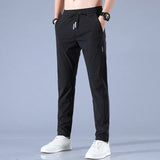Men's Slim Fit Drawstring Tapered Trousers