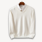 Men's V-Neck Fine Knit Sweater