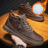 Men's High Top Leather Casual Boots