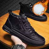 Men's High Top Leather Casual Boots