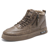 Men's High Top Leather Casual Boots