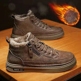 Men's High Top Leather Casual Boots
