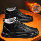 Men's High Top Leather Casual Boots