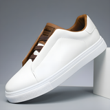 Men's Leather Slip-On Casual Sneakers