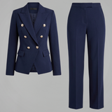 Women's Two-Piece Double-Breasted Tailored Blazer Set