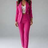 Women's Two-Piece Double-Breasted Tailored Blazer Set