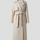 Women's Double-Breasted Belted Long Trench Coat