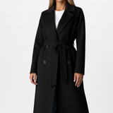 Women's Double-Breasted Belted Long Trench Coat