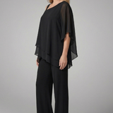 Women's Cold-Shoulder Top and Wide-Leg Pants Set