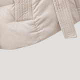 Women's Belted Hooded Full-Zip Puffer Jacket