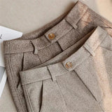 Men's Slim Fit Linen Dress Trousers