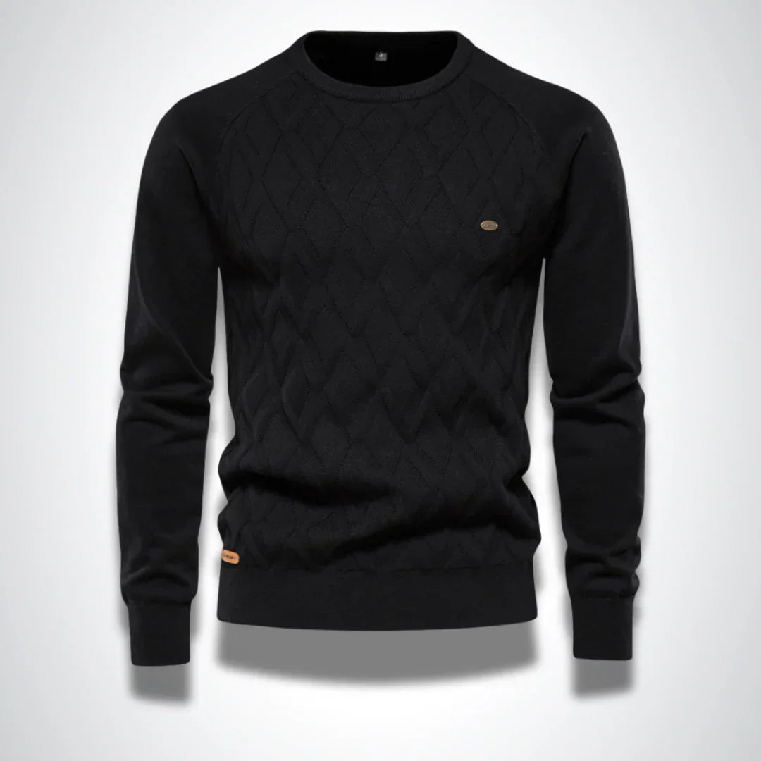 Men's Slim Fit Knitted Crew Neck Sweater