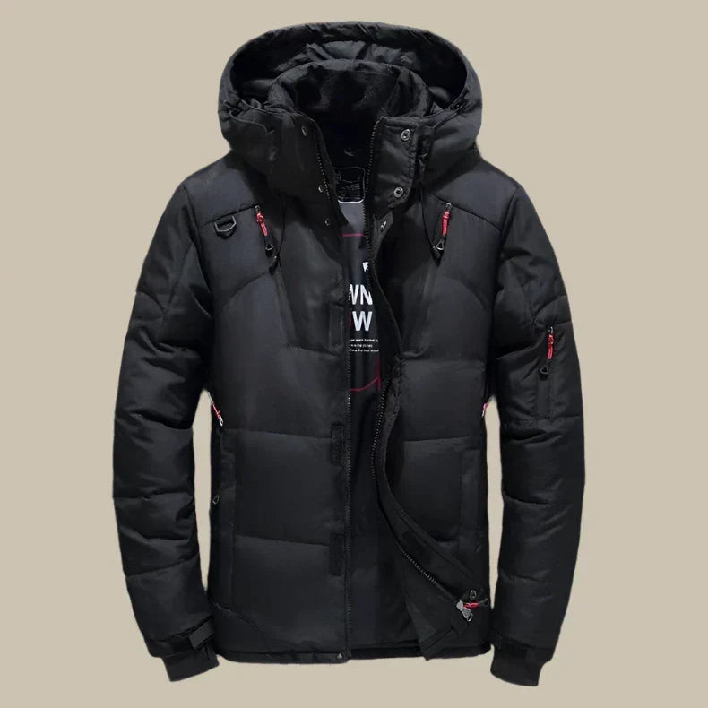 Men's Hooded Waterproof Thermal-Lined Winter Jacket