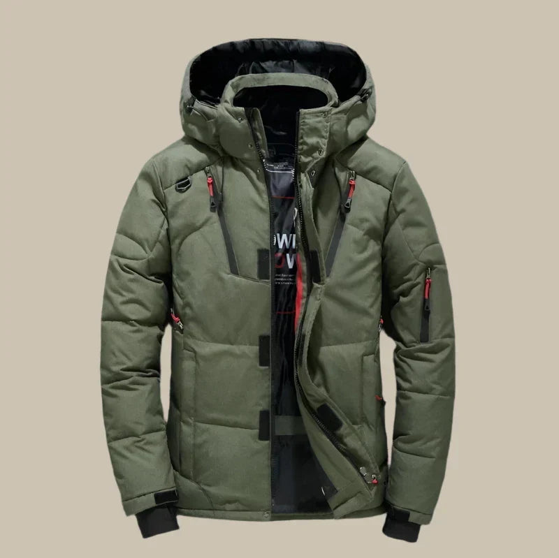 Men's Hooded Waterproof Thermal-Lined Winter Jacket