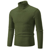 Men's Ribbed Turtleneck Knit Sweater