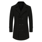 Men's Double Breasted Wool Blend Overcoat