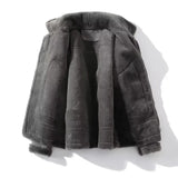 Men's Faux Suede Sherpa Lined Jacket