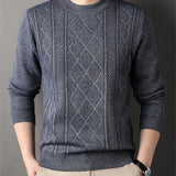 Men's Cable Knit Crew Neck Sweater