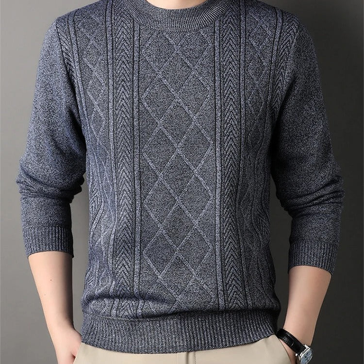 Men's Cable Knit Crew Neck Sweater