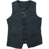 Men's Green Tweed Knitted Vest