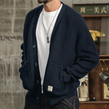 Men's Ribbed Knit Button Cardigan