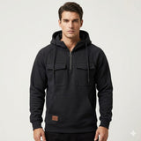 Men's Hooded Pullover Utility Hoodie