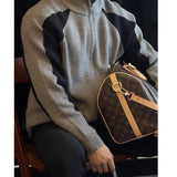Men's Colour Block Zip-Up Knit Jacket