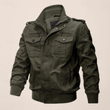 Men's Field-Style Utility Jacket with Stand Collar
