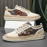 Men's Ethnic Pattern Canvas Casual Sneakers