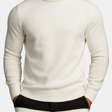 Men's Ribbed Turtleneck Knit Sweater