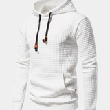 Men's Textured Hooded Pullover Sweatshirt