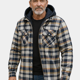 Men's Hooded Plaid Flannel Jacket